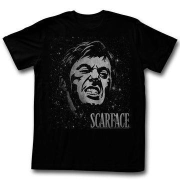 Scarface Mens S/S T-Shirt - Space - Solid Black