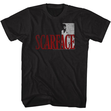 Scarface Mens S/S T-Shirt - Sfredwhite - Solid Black
