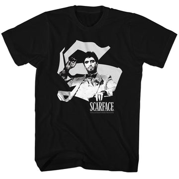Scarface Mens S/S T-Shirt - Scar S - Solid Black