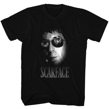 Scarface Mens S/S T-Shirt - Aviators - Solid Black