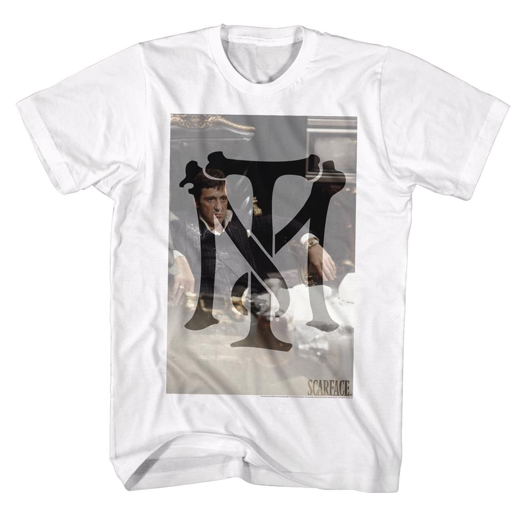 Scarface Mens S/S T-Shirt - Tonymontana - Solid White