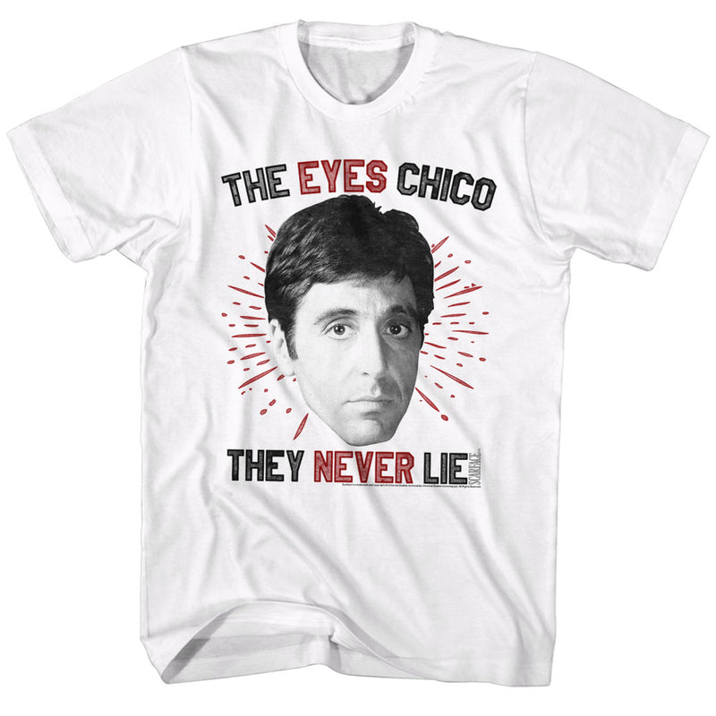 Scarface Mens S/S T-Shirt - Eyeschico - Solid White