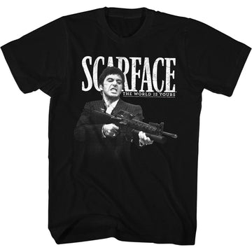 Scarface Mens S/S T-Shirt - Scarface - Solid Black