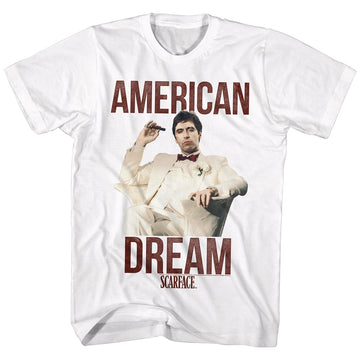 Scarface Mens S/S T-Shirt - Americandream - Solid White