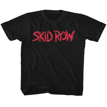 Skid Row Toddler S/S T-Shirt - Red Logo - Solid Black