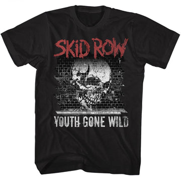 Skid Row Mens S/S T-Shirt - Graffiti Gone Wild - Solid Black