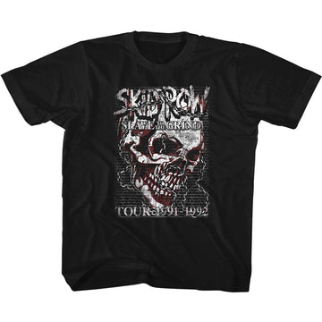 Skid Row Toddler S/S T-Shirt - Skull Chain - Solid Black