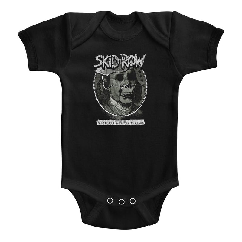 Skid Row Infant S/S Bodysuit - Dead Benji - Solid Black