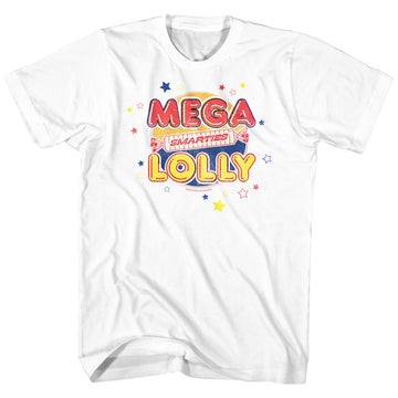 Smarties Mens S/S T-Shirt - Mega Lolly - Solid White