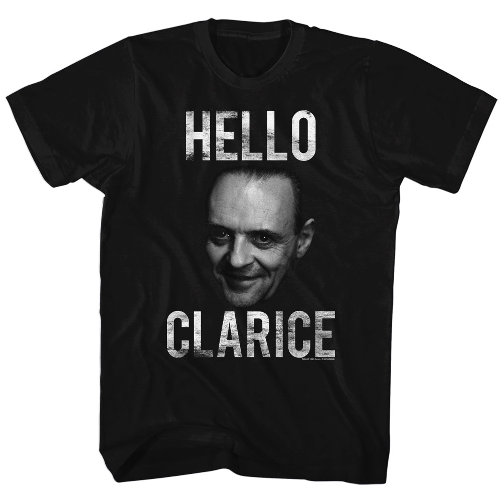 Silence Of The Lambs Mens S/S T-Shirt - Hello Clarice - Solid Black