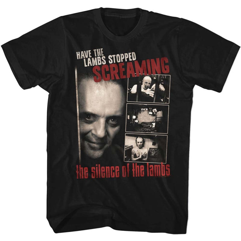 Silence Of The Lambs Mens S/S T-Shirt - Screaming - Solid Black - Inmyparentsbasement.com
