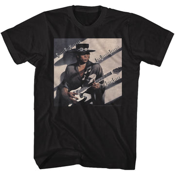 Stevie Ray Vaughan Mens S/S T-Shirt - Texas Flood - Solid Black