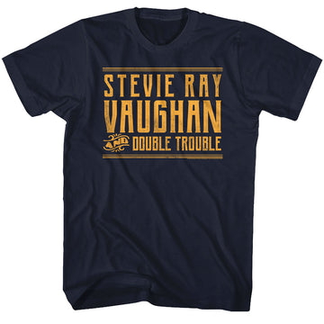 Stevie Ray Vaughan Mens S/S T-Shirt - Srvanddt - Solid Navy