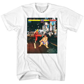 Street Fighter Mens S/S T-Shirt - Real Street Fighter - Solid White