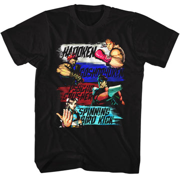 Street Fighter Mens S/S T-Shirt - Show Me Your Moves - Solid Black