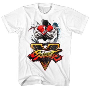 Street Fighter Mens S/S T-Shirt - Streetfighta - Solid White