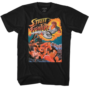 Street Fighter Mens S/S T-Shirt - Awesome - Solid Black