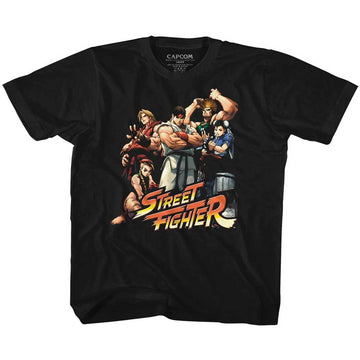 Street Fighter Toddler S/S T-Shirt - Cool Kids - Solid Black