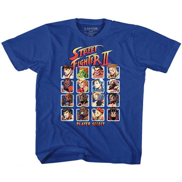 Street Fighter Toddler S/S T-Shirt - Super Turbo Hd Select - Solid Royal