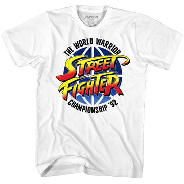 Street Fighter Mens S/S T-Shirt - World Warrior - Solid White