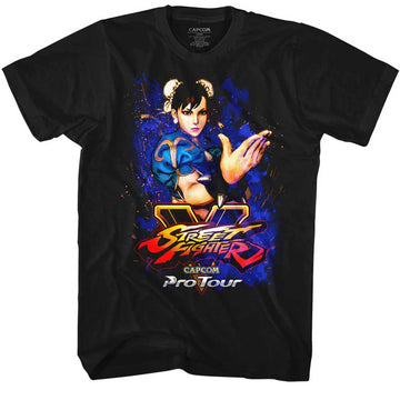 Street Fighter Mens S/S T-Shirt - Pro Tour - Cnl - Solid Black