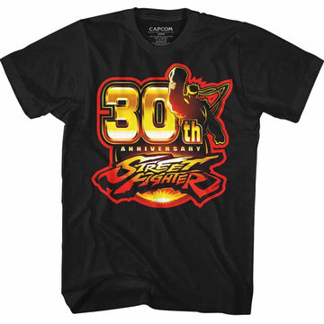 Street Fighter Mens S/S T-Shirt - Sf30 - Solid Black