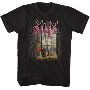 Styx Mens S/S T-Shirt - The Grand Illusion - Solid Black