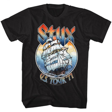 Styx Mens S/S T-Shirt - 77Tour - Solid Black
