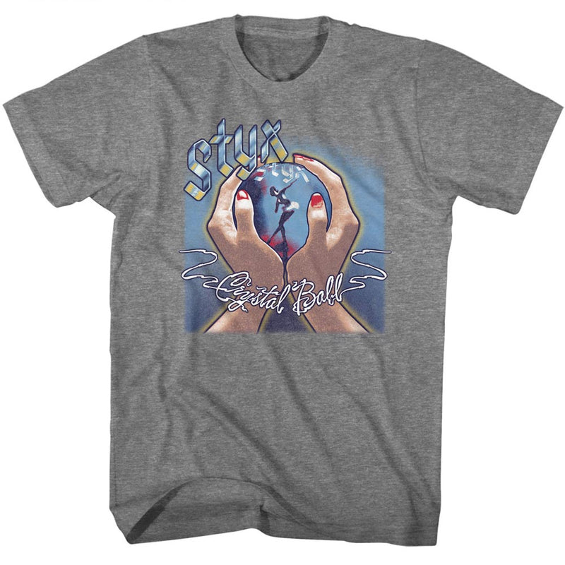 Styx Mens S/S T-Shirt - Bright Ball - Heather Graphite Heather