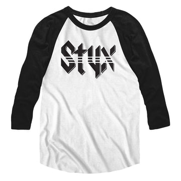 Styx Mens 3/4 Sleeve Raglan - Styx - Solid/Solid White/Black