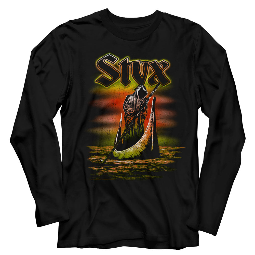 Styx Mens L/S T-Shirt - Ferryman - Solid Black