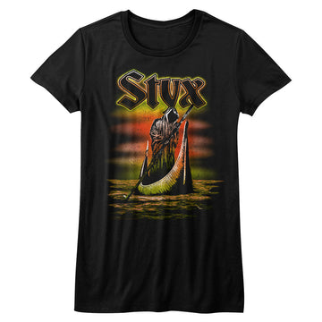 Styx Girls Juniors S/S T-Shirt - Ferryman - Solid Black