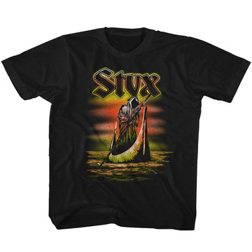 Styx Youth S/S T-Shirt - Ferryman - Solid Black