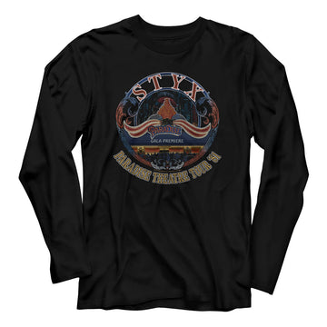 Styx Mens L/S T-Shirt - Tour 81 - Solid Black