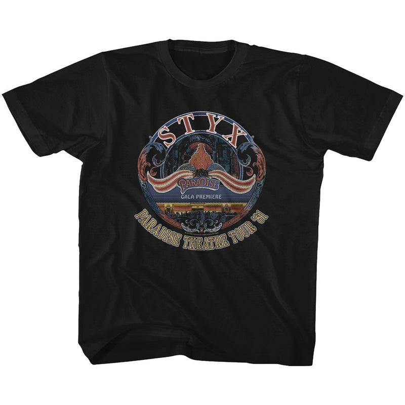 Styx Youth S/S T-Shirt - Tour 81 - Solid Black