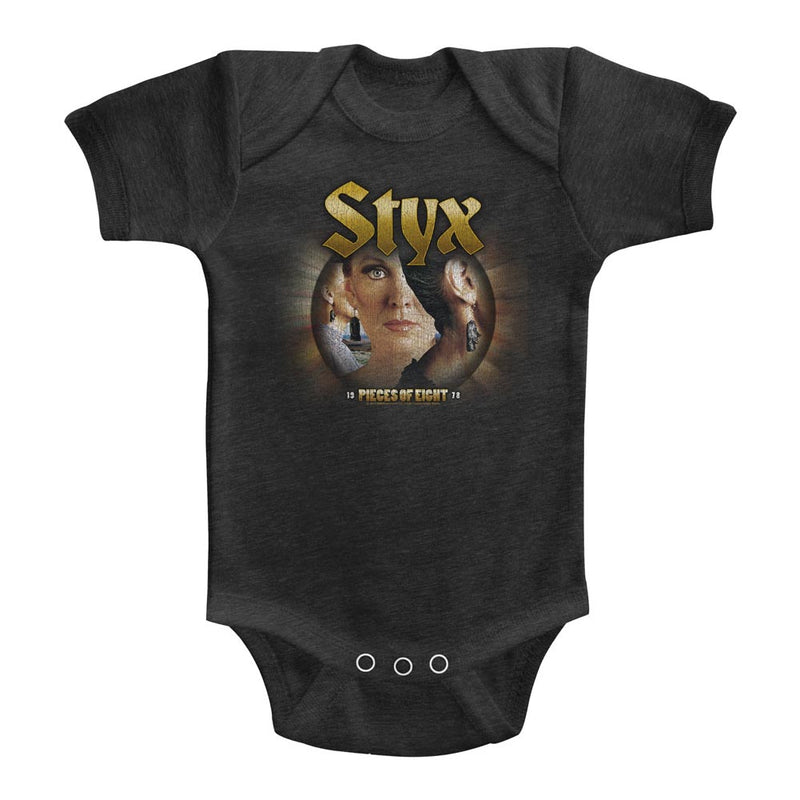 Styx Infant S/S Heather Bodysuit - Pieces Of Eight - Heather Vintage Smoke