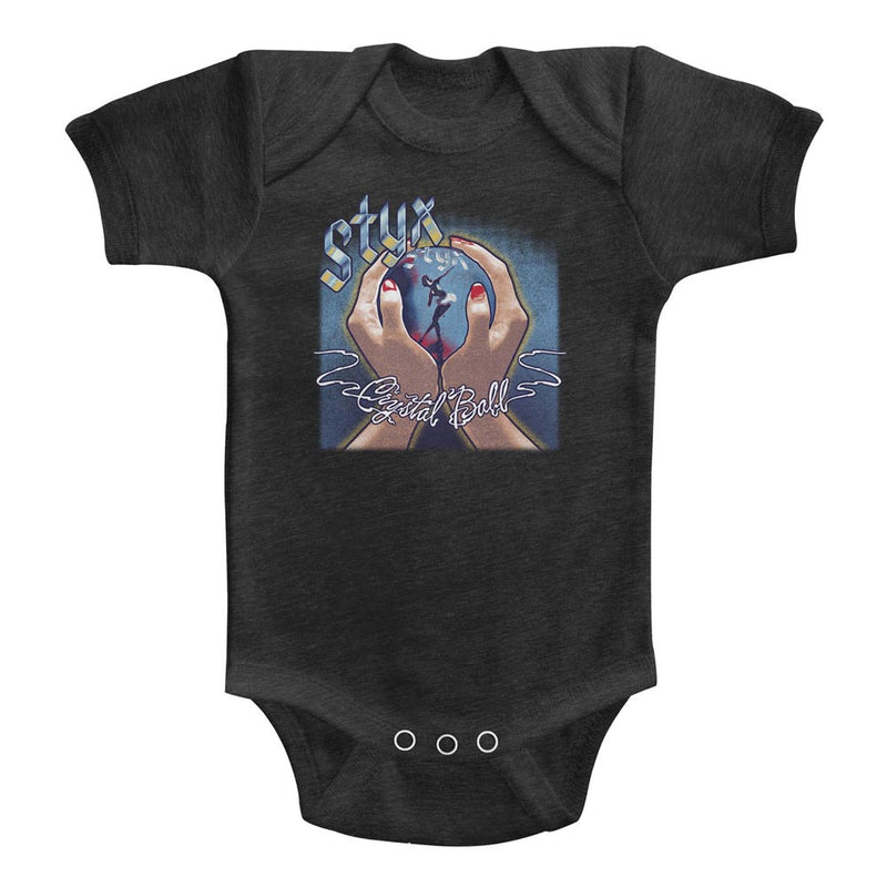 Styx Infant S/S Heather Bodysuit - Bright Ball - Heather Vintage Smoke