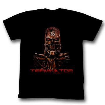 Terminator Mens S/S T-Shirt - Code Red - Solid Black