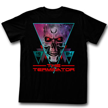 Terminator Mens S/S T-Shirt - Space Face - Solid Black