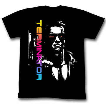 Terminator Mens S/S T-Shirt - Neon Terminator - Solid Black