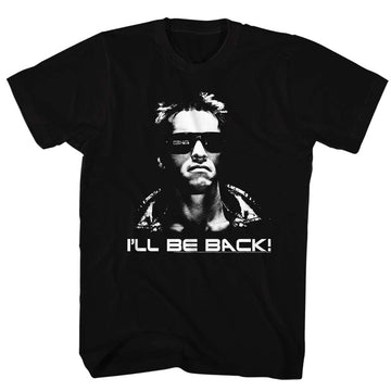 Terminator Mens S/S T-Shirt - I'Ll Be Back - Solid Black