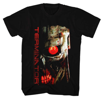 Terminator Mens S/S T-Shirt - Red Eye - Solid Black