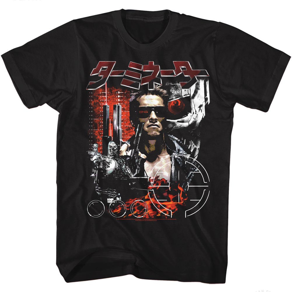 Terminator Mens S/S T-Shirt - Collageinator - Solid Black