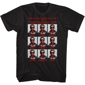 Terminator Mens S/S T-Shirt - Expressions - Solid Black