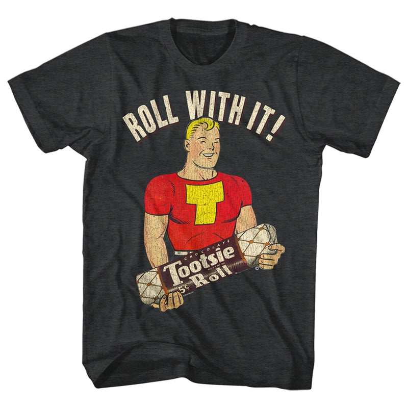 Tootsie Roll Mens S/S T-Shirt - Letmerollit - Heather Black Heather