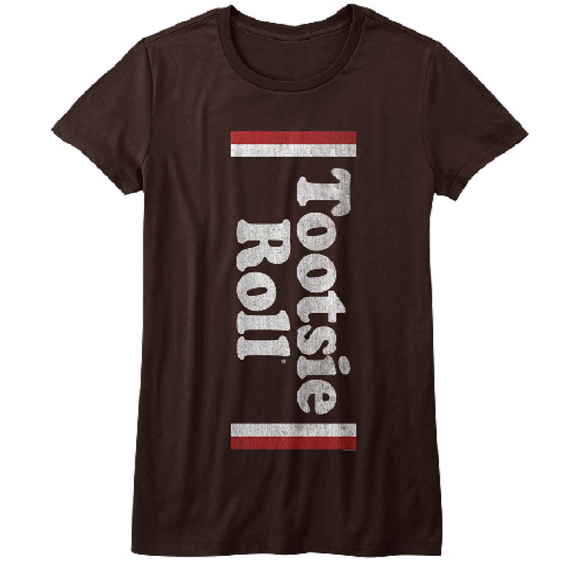 Tootsie Roll Girls Juniors S/S T-Shirt - Imatootsie - Solid Brown