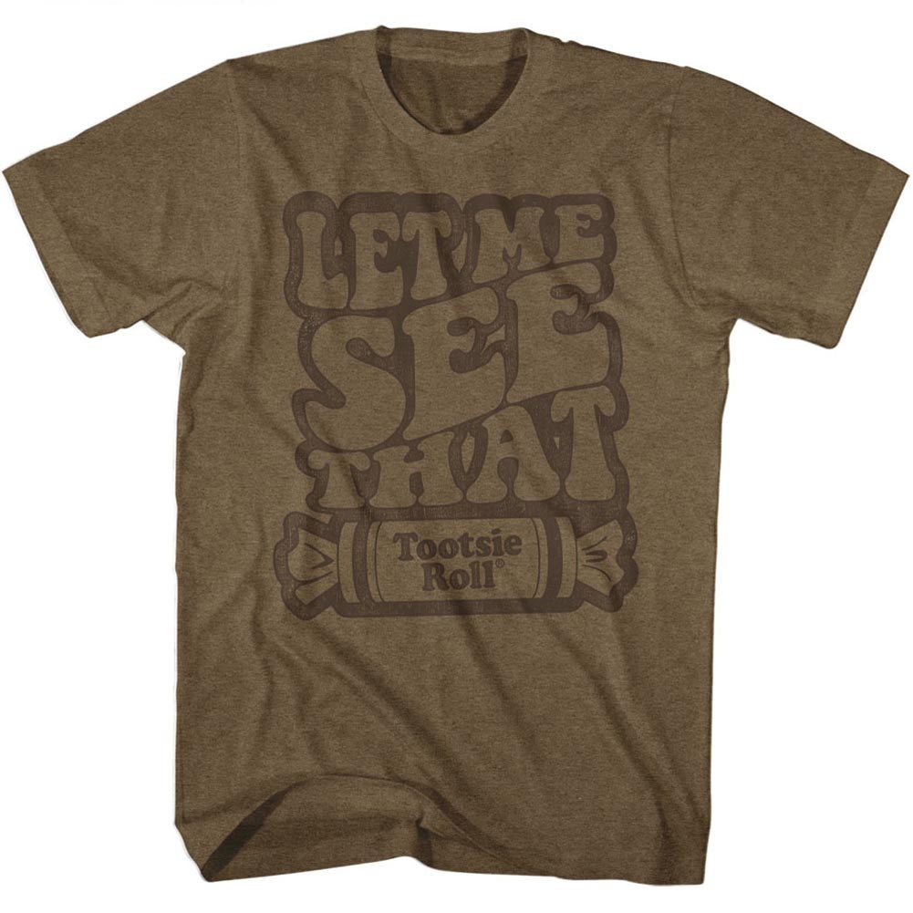 Tootsie Roll Mens S/S T-Shirt - Let Me See That - Heather Mocha Heather