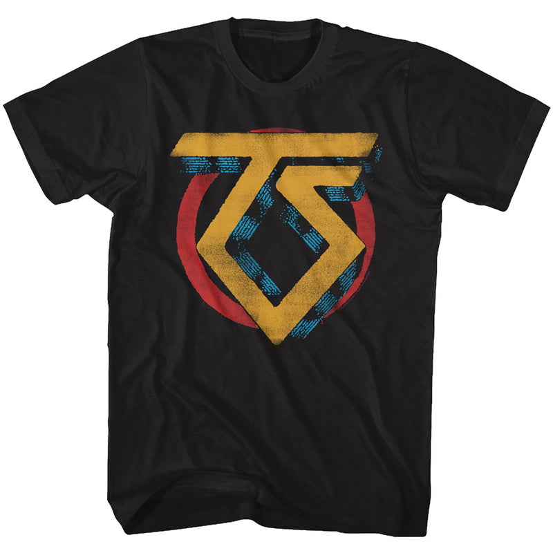 Twisted Sister Mens S/S T-Shirt - Vintage Ts Logo - Solid Black