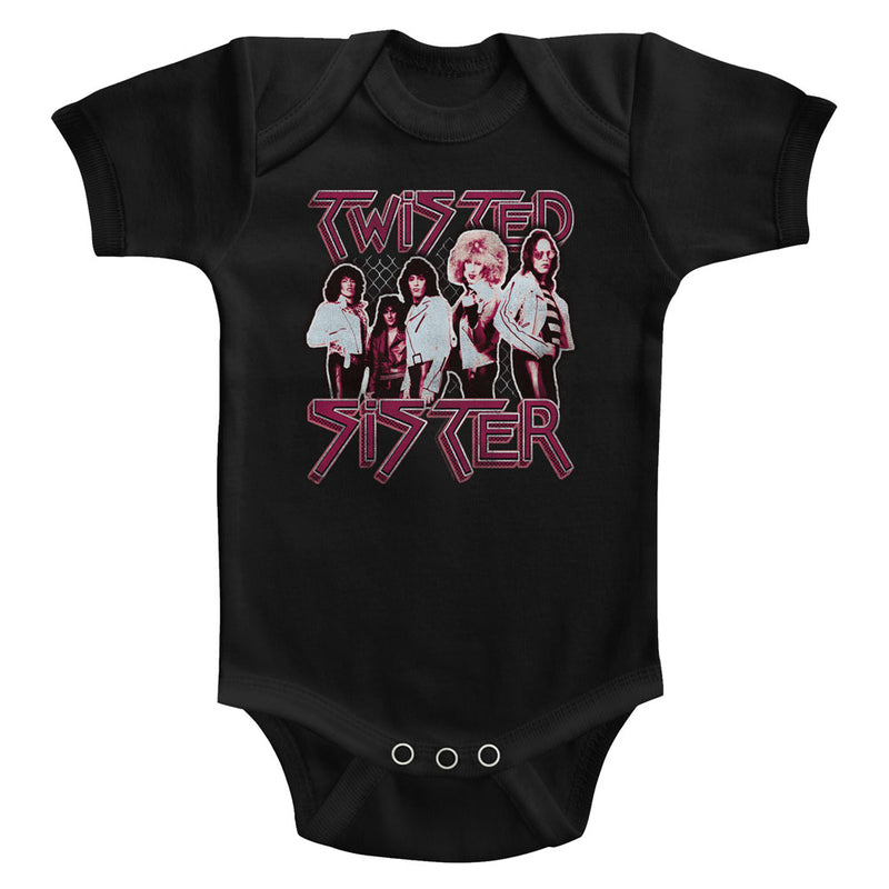 Twisted Sister Infant S/S Bodysuit - Twisted Dee - Solid Black