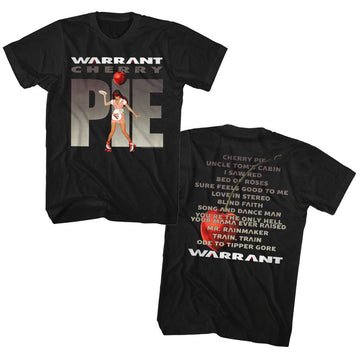 Warrant Mens S/S T-Shirt - Cherry Pie Album - Solid Black